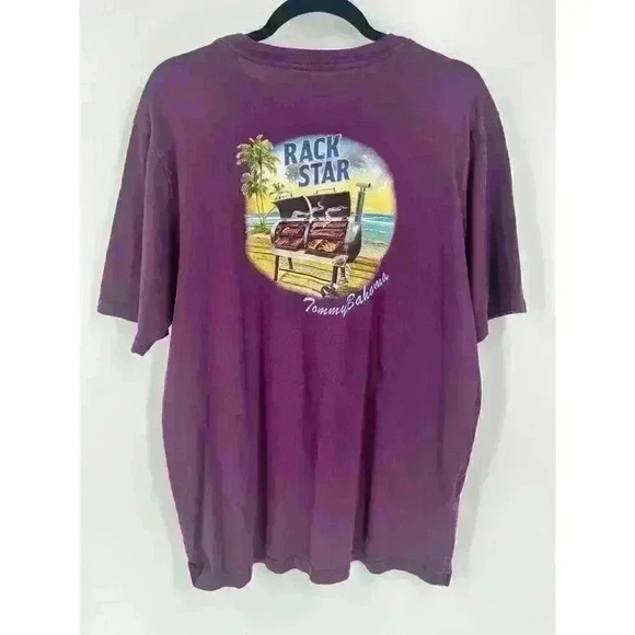 Tommy Bahama Men's Short Sleeve Crewneck Rackstar Size Medium Casual Grill Ribs - Picture 3 of 6